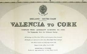 Ireland South Coast Valencia To Cork Antique Nautical