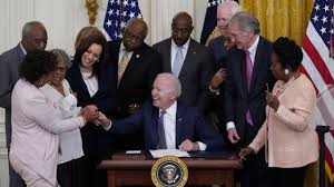 The united states of america. Biden Signs Bill Establishing Juneteenth As Federal Holiday