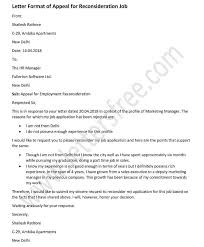 Use this sample to help you write your appeal letter. Appeal Letter Format For Reconsideration Job Appeal Letter Format Free Letters