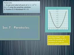 Parabolas Powerpoint Presentation