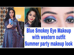 blue smokey eye look summer party