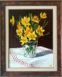 Вази с цветя, картини с цветя и. Proletni Cvetya 2 Originalna Kartina S Masleni Boi 27 35 Sm