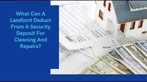 landlord deduct from a security deposit
