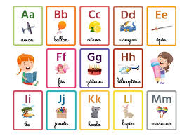 french alphabet flash cards learning