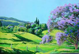 Acrylic Jacaranda Tree Painting Lesson