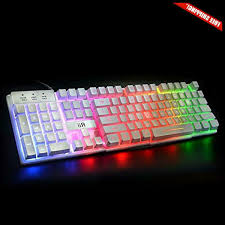 Light Up Wired Color Led Large Backlit Gaming Keyboard Mechanical Smart Tv Mac
