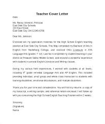 English Professor Cover Letter Cover Letters Examples For Teachers