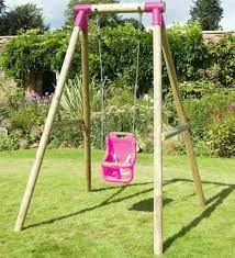 Rebo Pluto Baby Wooden Garden Swing Set