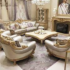 Luxury European Fabric Sofa Set With