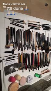 makeup artist uses to clean brushes