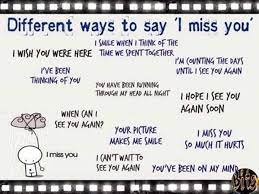 cool ways to say i miss you in english