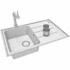 ikea eskelen kitchen sink 3d model