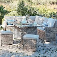 matara rattan effect corner sofa set