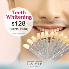 teeth whitening promotional at
