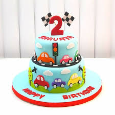 2nd year car theme cake