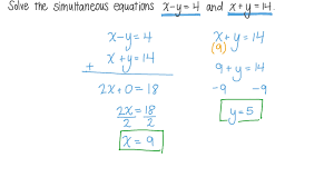 linear equations simultaneously