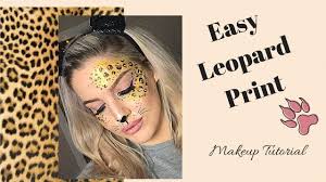 gold glitter leopard print face paint