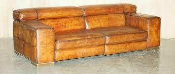 natuzzi roma cigar brown leather sofa