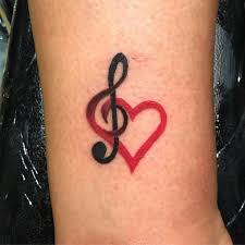 Music tattoos designs, ideas and meaning. Heart Music Symbol Tattoo Novocom Top