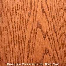 red oak door stained with english