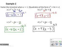 Factoring Quadratics