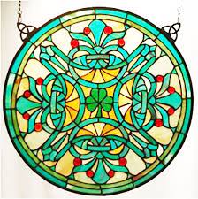 Irish Stained Glass Shamrock Sun