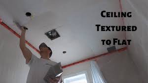 flatten a knock down textured ceiling