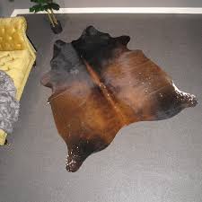 large brown tan cowhide rug large