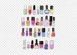 orted color nail polish bottles