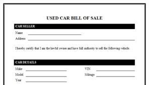 Copy Of Bill Of Sale For Car Gse Bookbinder Co