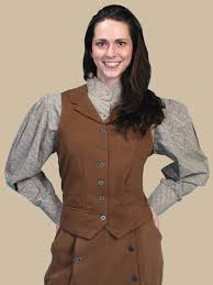 Scully Womens Rangewear Victorian Vest Brown