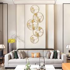 5 Circle Metal Wall Art Luxury Home