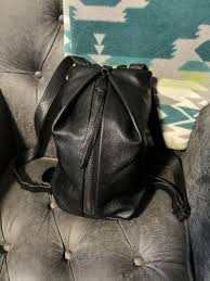 black leather backpack gem
