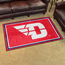 dayton flyers area rug 4 x 6 logo nylon