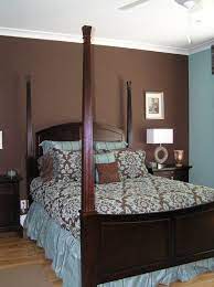 brown and blue paint brown bedroom