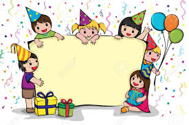 A Vector Illustration Of A Birthday Party Invitation Card