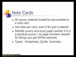 NEFRSEF   Research Classroom   Synonym Card paper research source Bibliography Cards Use index cards of a  different size or color from