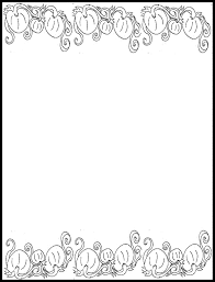 Thanksgiving Page Border Black And White Menu Template Design
