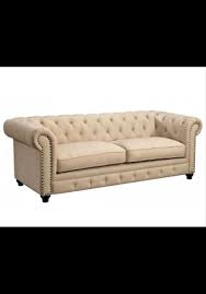 Chesterfield Sofa 3 Seater Down Filling