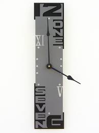 Unique Wall Clock Dark Granite Gray