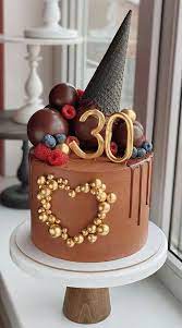 54 Jaw Droppingly Beautiful Birthday Cake 30th Chocolate Birthday Cake gambar png