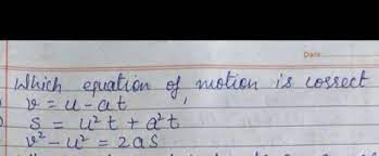 Which Equation Of Motion Is Correct