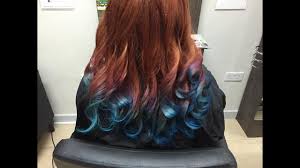 If you want to create the matte look as pictured, use a dry shampoo like dove refresh+care unscented dry shampoo to absorb oil from other whether you have an ombré or a gradient red and purple hair color, a wavy hairstyle creates flow within your look. Awesome Ginger Purple Blue Hair Color Melt Jayhair1 Youtube