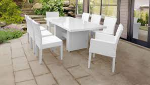 wicker outdoor dining table chairs