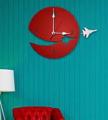 airplane wooden wall clock by