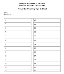 Training Sign In Sheet Template 15 Free Word Pdf Documents