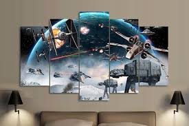 5pcs Framed Starwars Battle Canvas