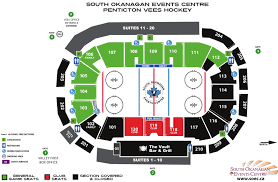 South Okanagan Events Centre Seating Map Penticton Vees