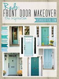 Last year i painted my front door bright spanish olive. Exterior Doors And Landscaping Shutters Turquoise Door And Doors House Exterior Front Door Inspiration Door Inspiration