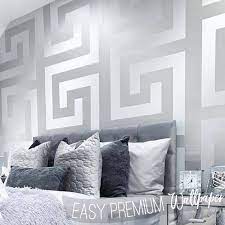Versace Silver Greca Wallpaper